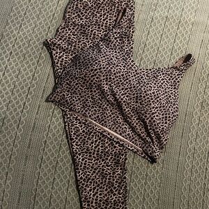 American Eagle Leopard Print Two-Piece Set